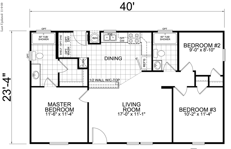 Mobile Home Floor Plans 2 Bedroom 2 Bathroom